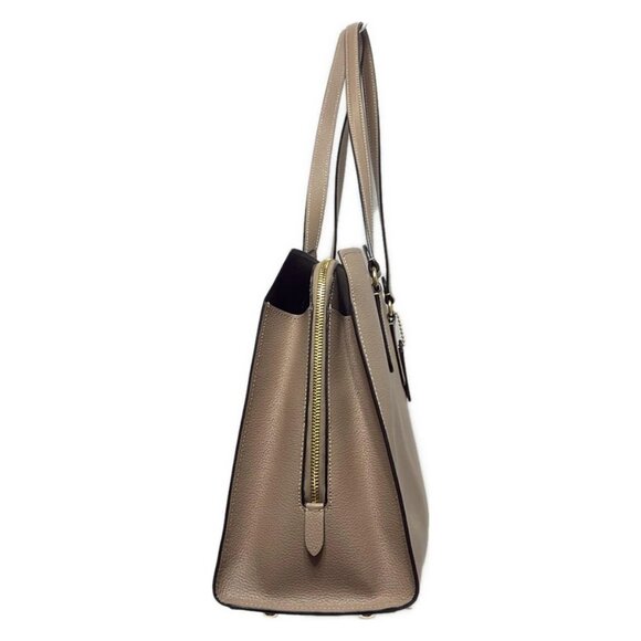 Auth COACH - C4077 Beige Leather Shoulder Bag - Picture 4 of 8